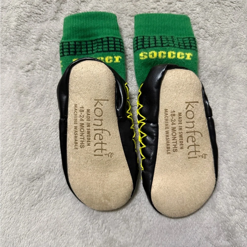 Green and Yellow Baby Walker Shoes and socks new
